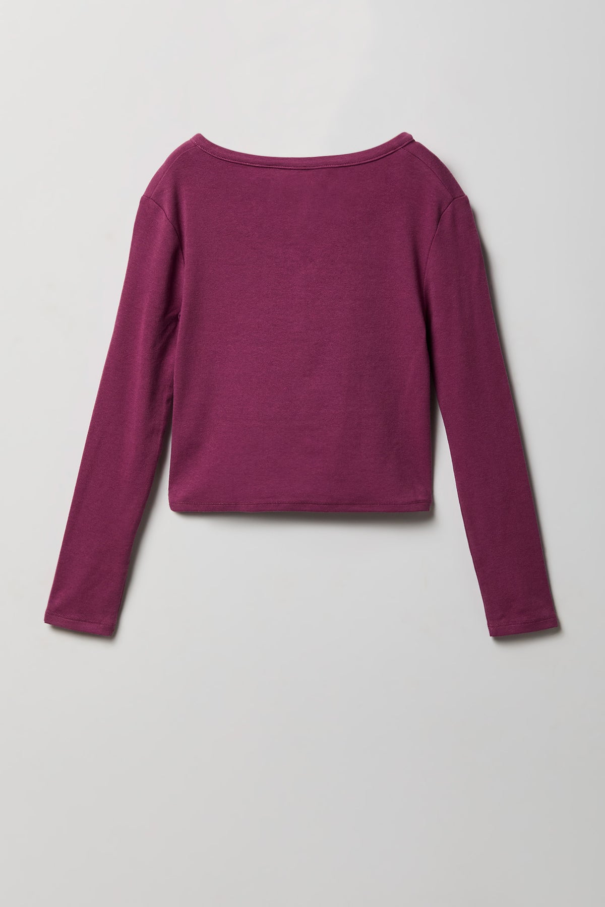 Vue alternative 2. Haut Henley côtelé à manches longues pour fille