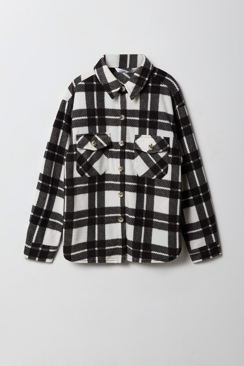 Surchemise en flanelle à carreaux pour fille