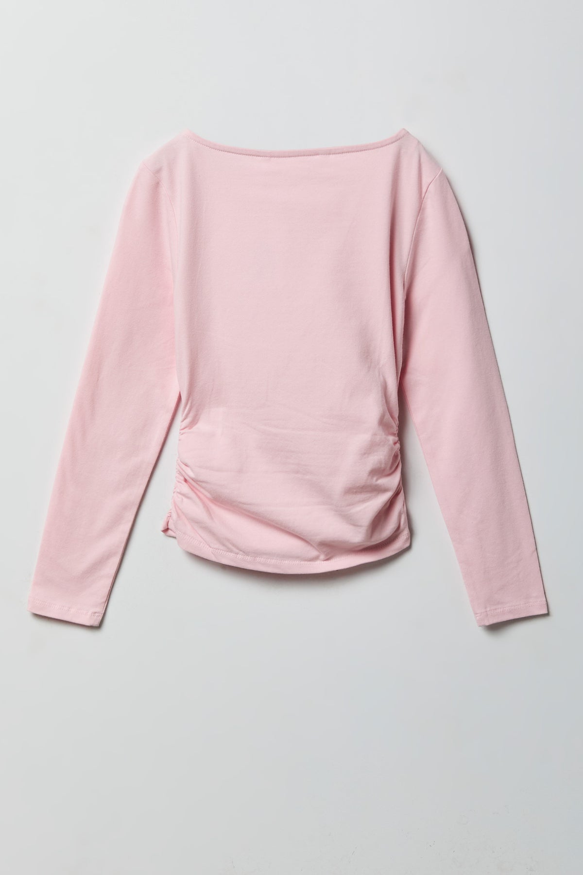 Alt View 2. Contour Cinched Long Sleeve Top - Pink