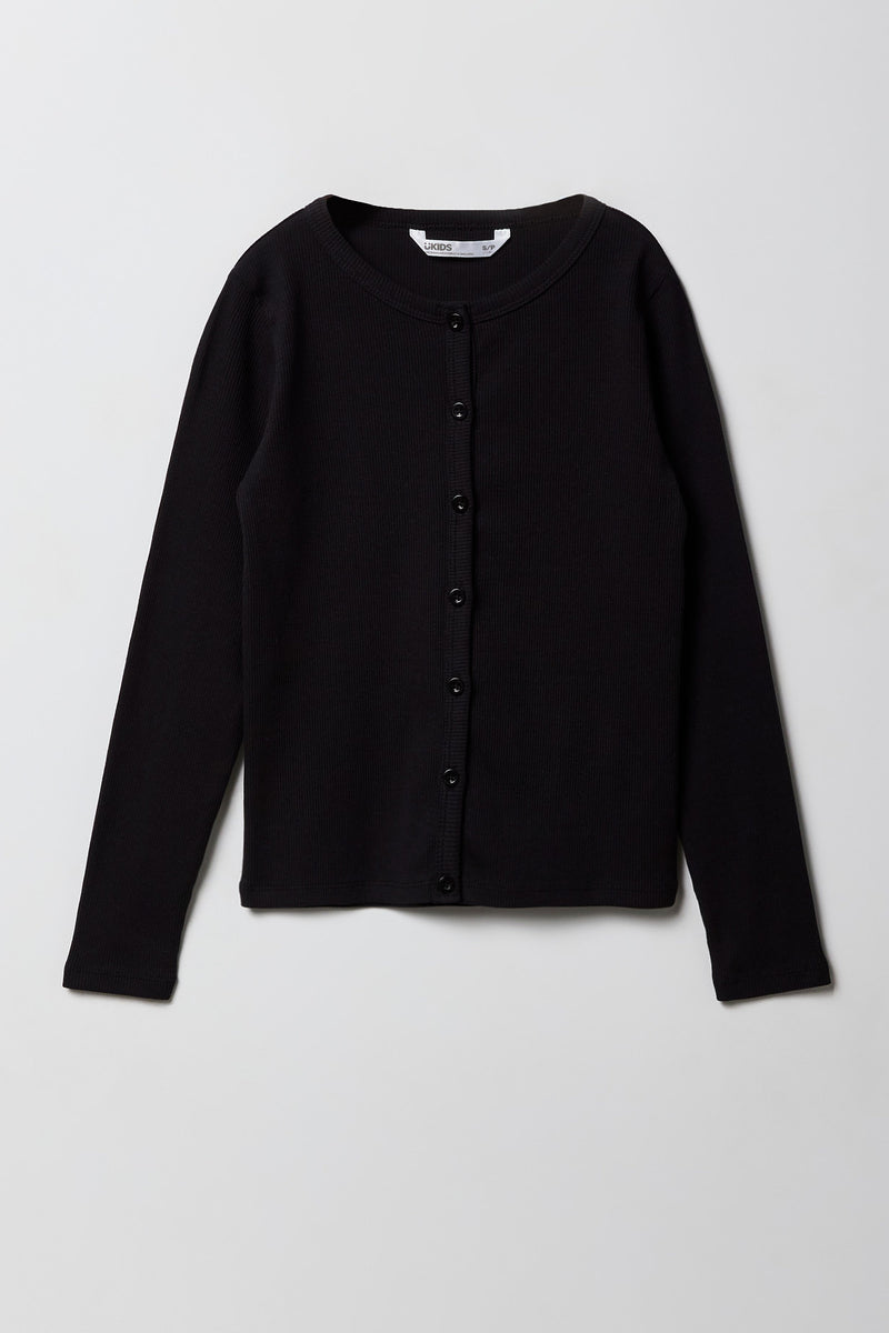 Cardigan côtelé pour filles