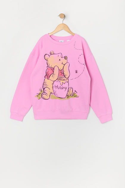 Chandail en molleton à imprimé Pooh Bear pour fille