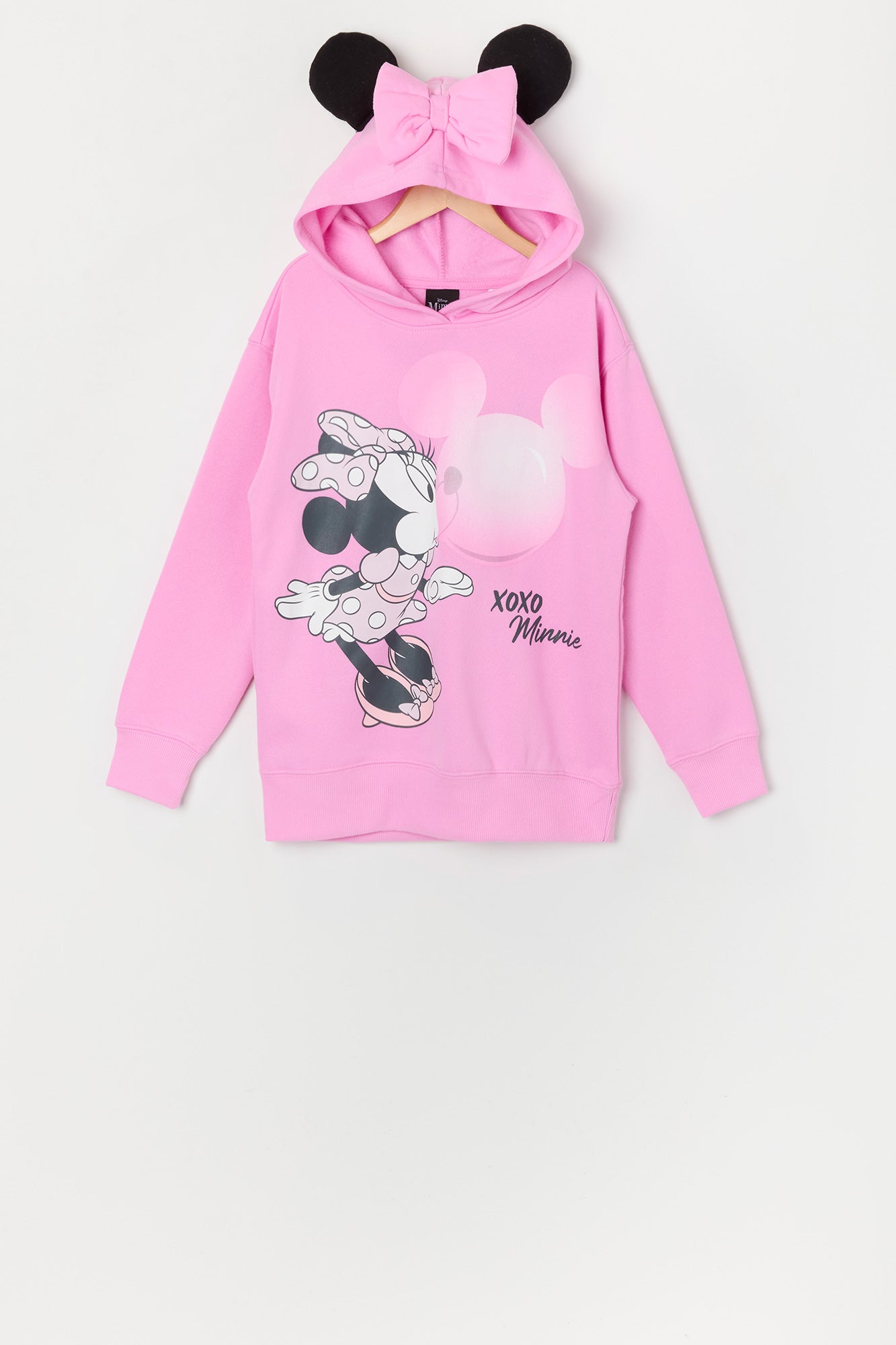 Girls Minnie Mouse 3D Fleece Hoodie