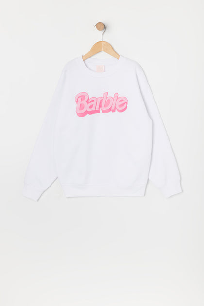Barbie™ Girls White Fleece Graphic Sweatshirt – Urban Planet