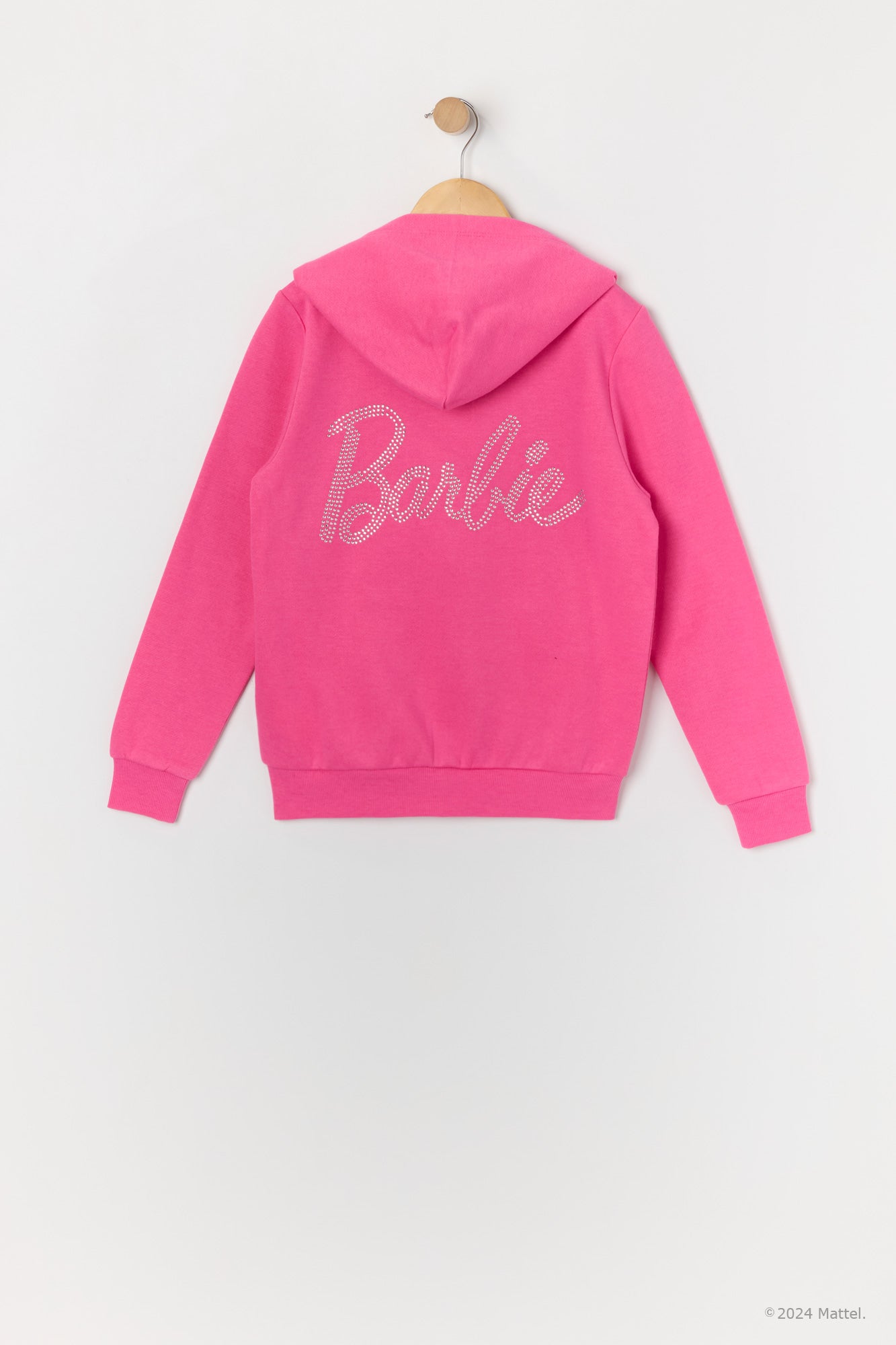 Barbie™ Girls Rhinestone Fleece Zip-Up Hoodie