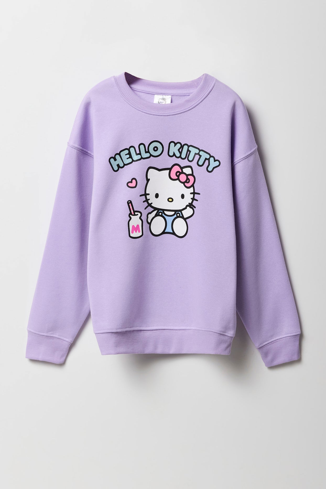 Chandail en molleton à imprimé Hello Kitty Milk pour fille