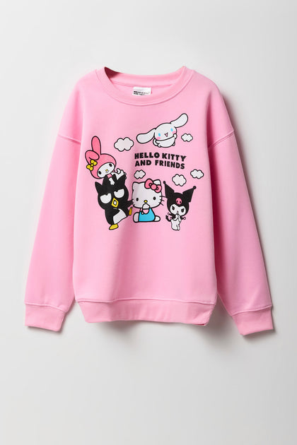 Girls Hello Kitty and Friends Graphic Fleece Sweatshirt