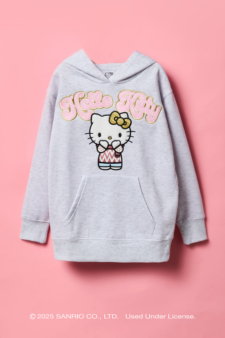 Hello Kitty® Girls Chenille Embroidered Fleece Hoodie