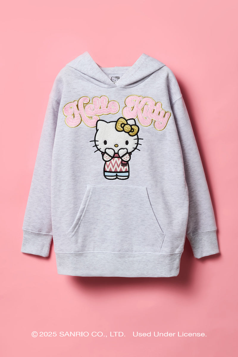Hello Kitty® Girls Chenille Embroidered Fleece Hoodie