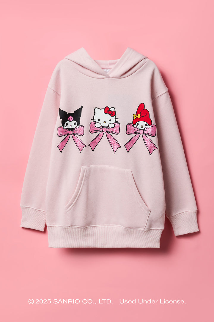 Hello Kitty® and Friends Girls Glitter Graphic Fleece Hoodie