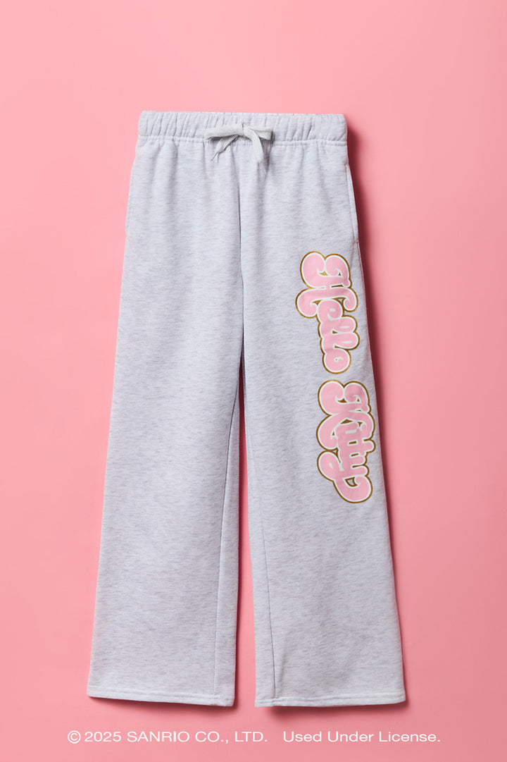 Hello Kitty® Girls Graphic Wide Leg Fleece Sweatpant