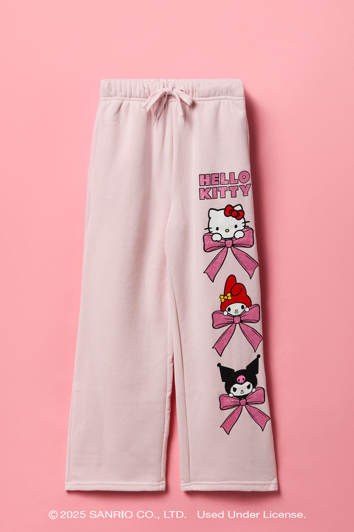 Hello Kitty® and Friends Girls Graphic Wide Leg Fleece Sweatpant