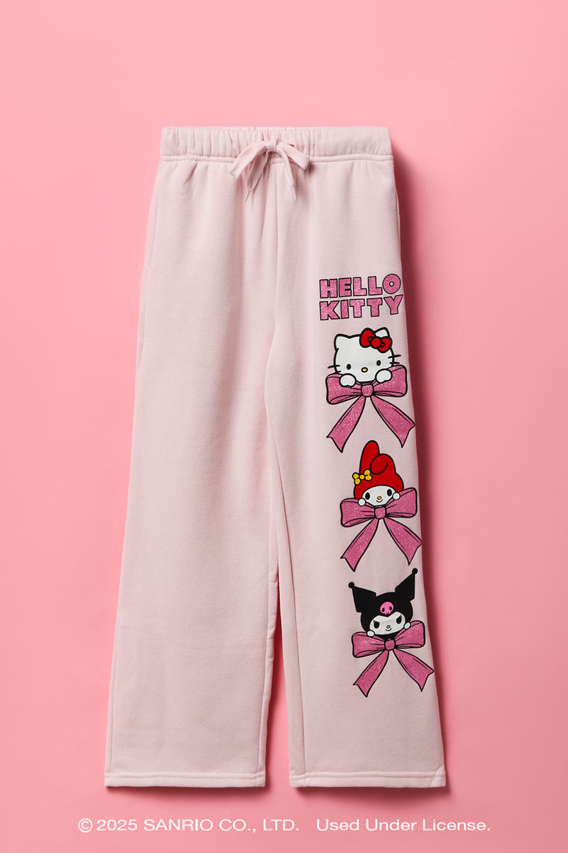 Hello Kitty® and Friends Girls Graphic Wide Leg Fleece Sweatpant