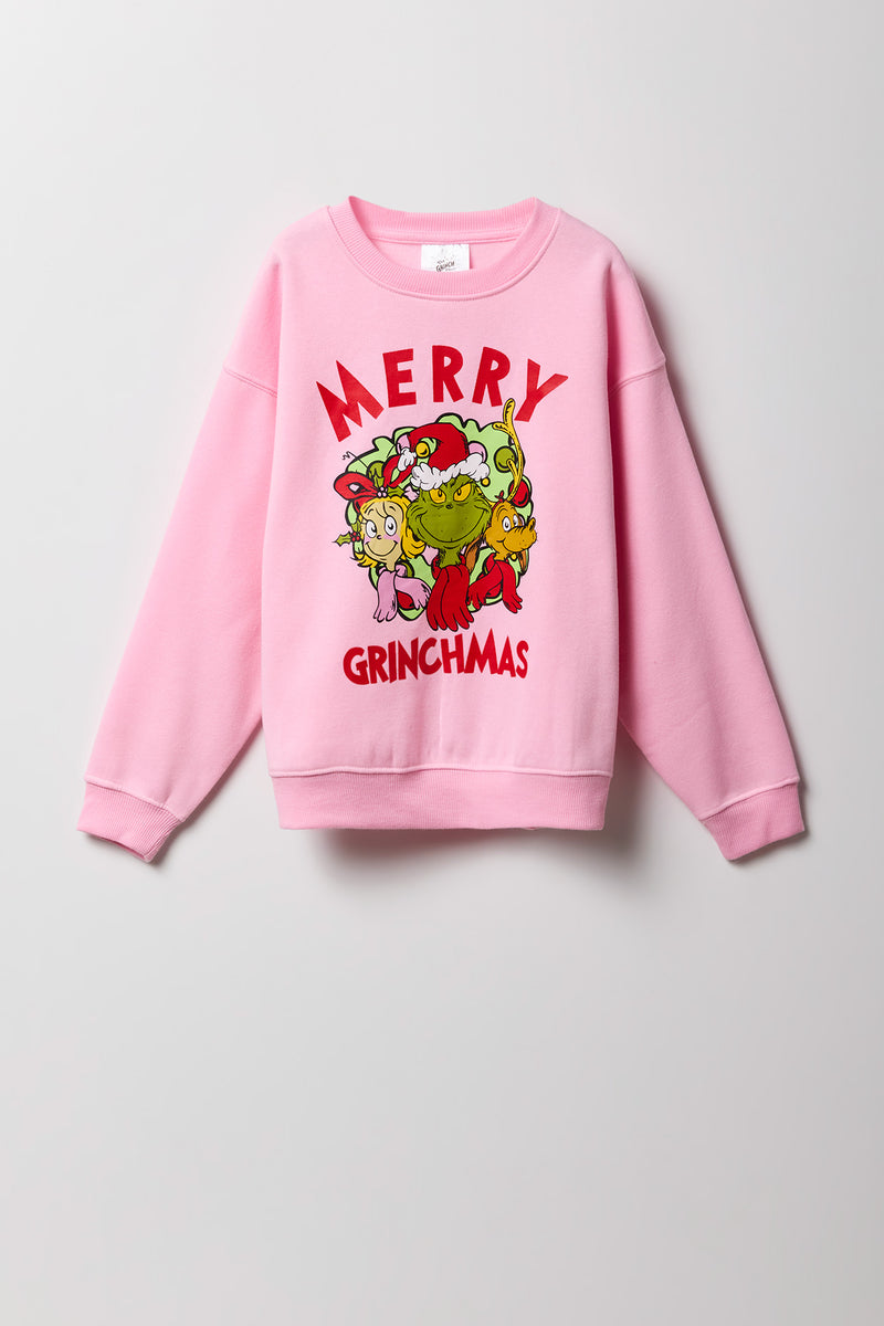 Chandail à imprimé Merry Grinchmas pour fille