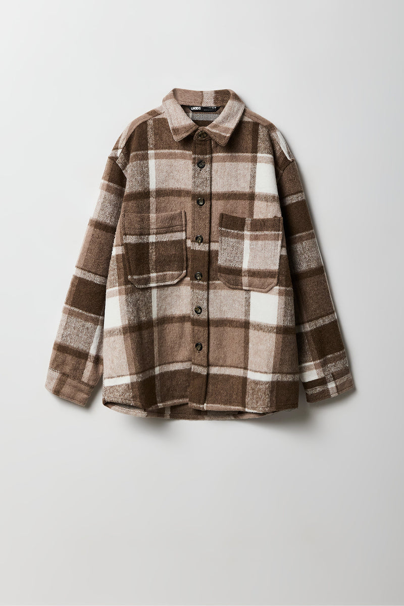 Boys Plaid Shacket