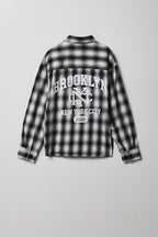 Boys Graphic Plaid Flannel Button-Up Top