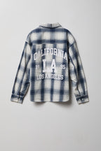 Boys Graphic Plaid Flannel Button-Up Top
