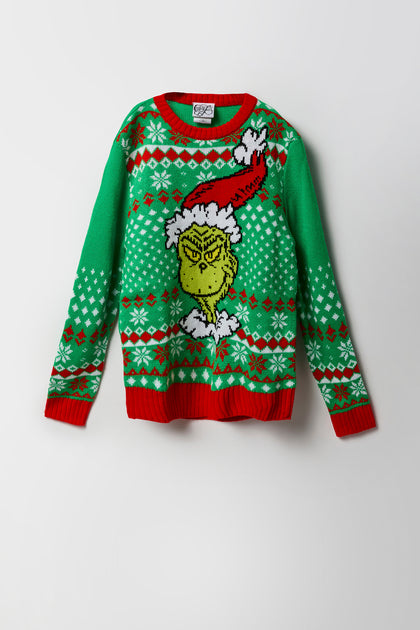 Boys Grinch Christmas Sweater