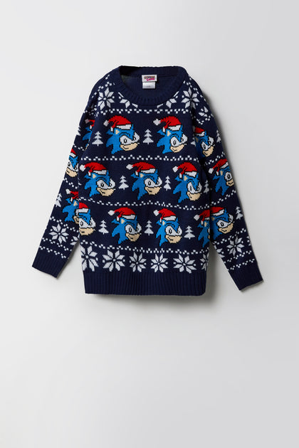 Boys Sonic Christmas Sweater