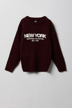 Boys City Graphic Boxy Sweater