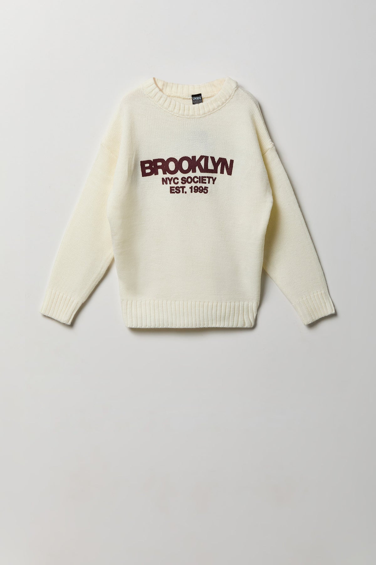Boys City Graphic Boxy Sweater - Off White