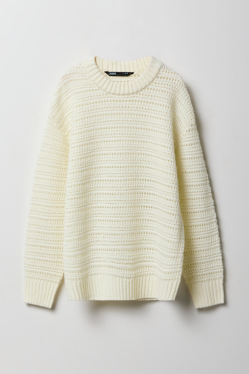 Boys Open Knit Sweater