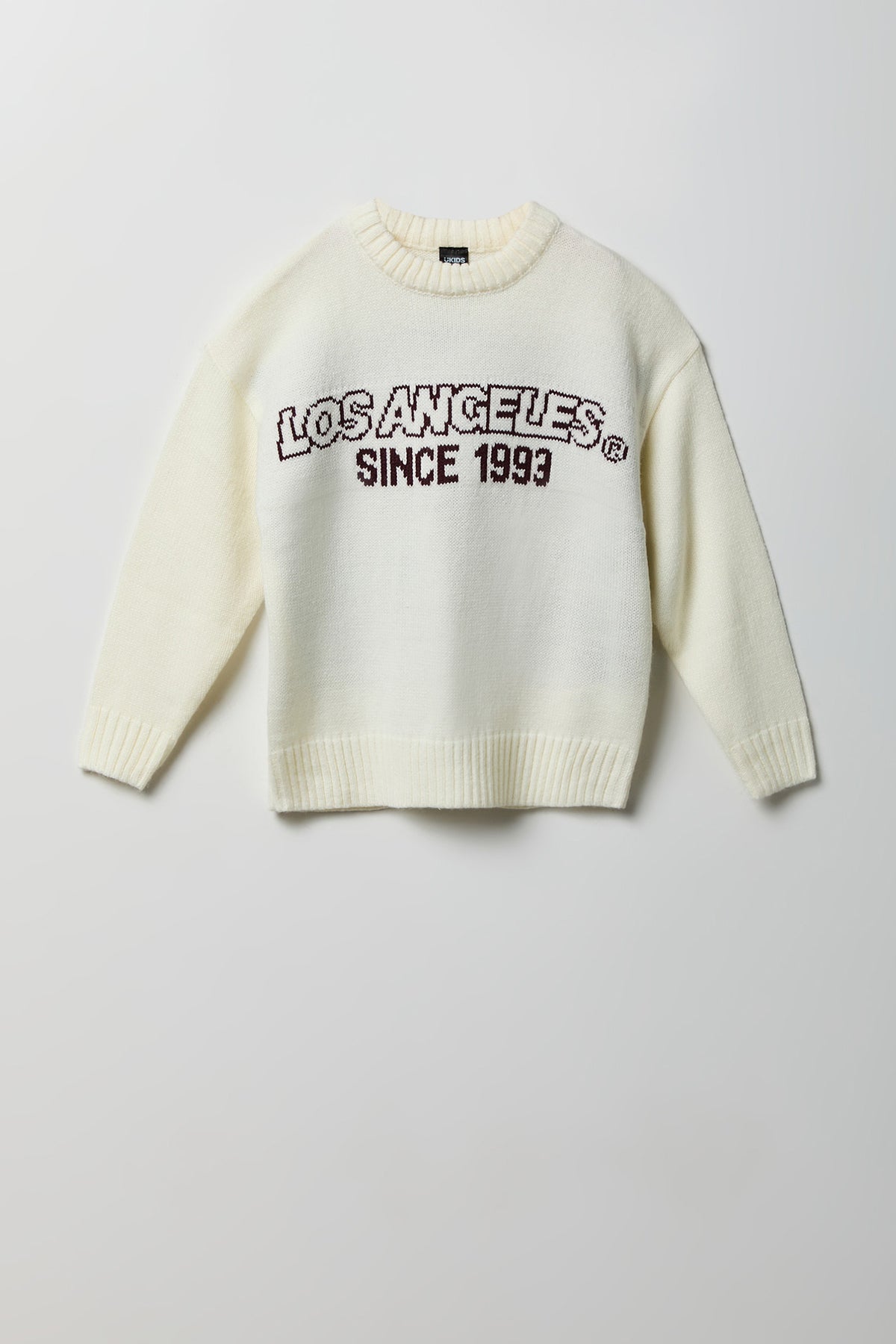 Boys Jacquard Knit Sweater - Off White