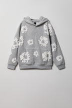 Kids Fleece Puffed Graphic Hoodie