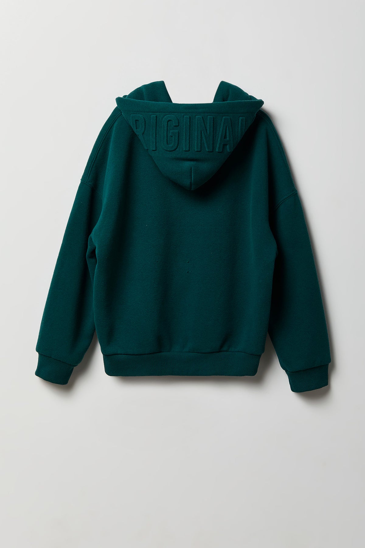 Alt View 2. Kids Fleece Embossed Hoodie - Green