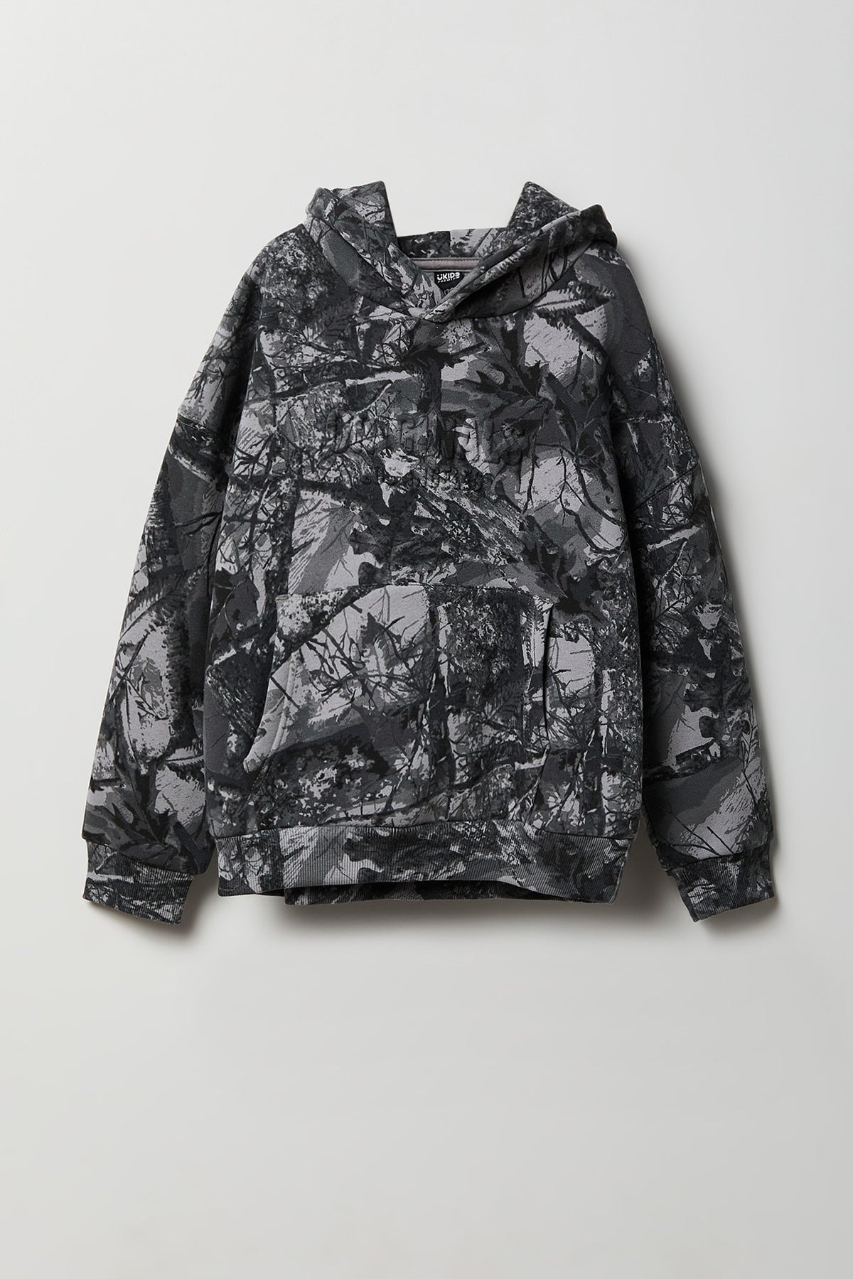 Kids Fleece Embossed Hoodie - Camouflage