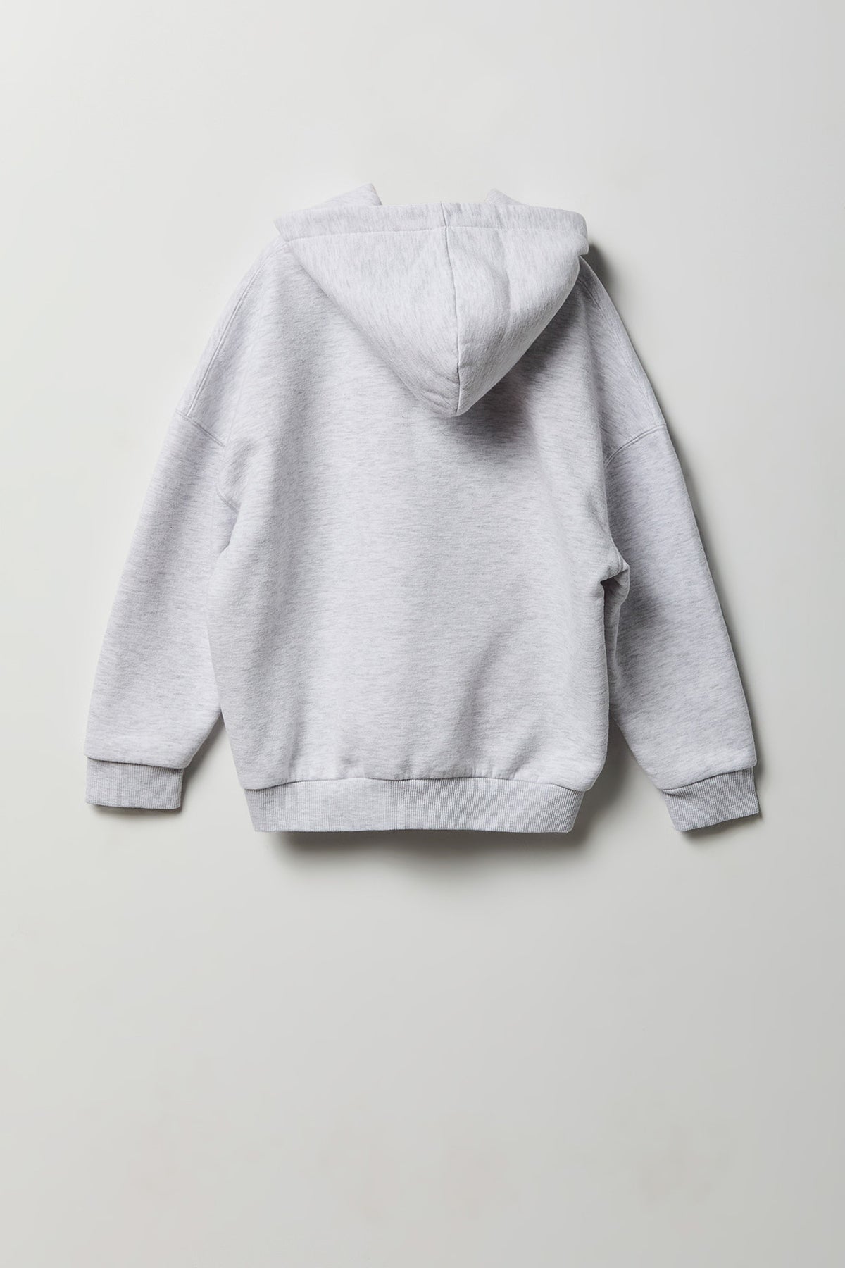 Alt View 2. Kids Fleece Hoodie - Light Grey