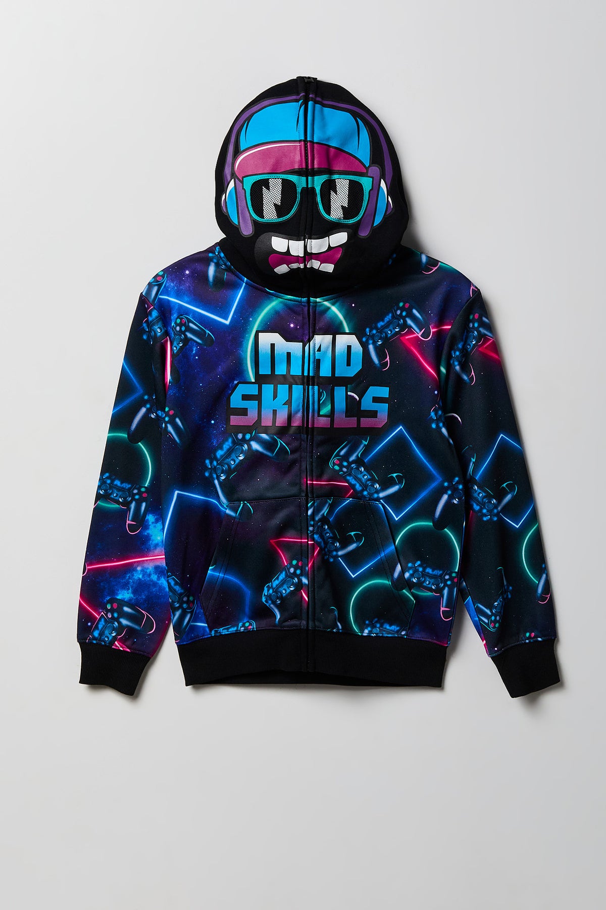 Kids Mad Skills Peeper Zip-Up Fleece Hoodie - Multi