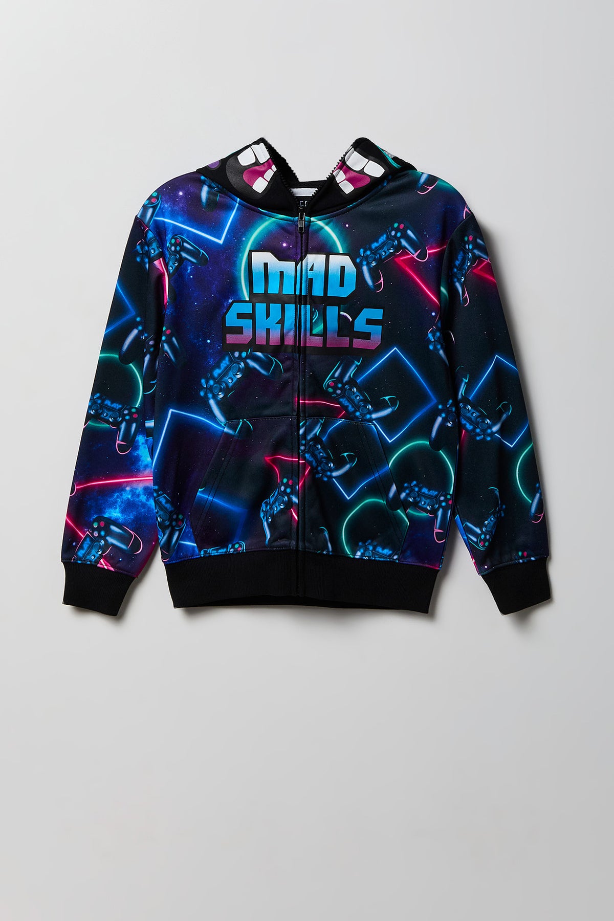 Alt View 2. Kids Mad Skills Peeper Zip-Up Fleece Hoodie - Multi
