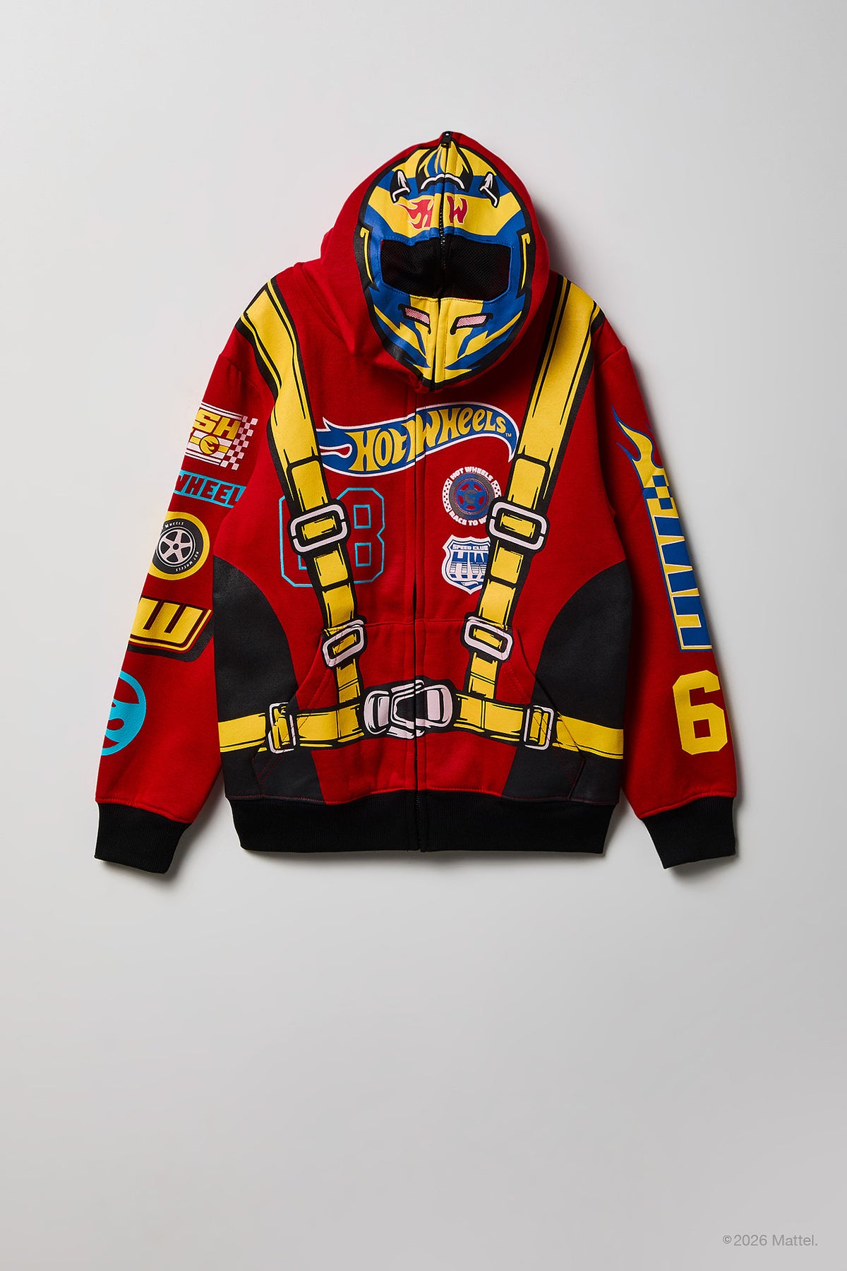 Hot Wheels™ Boys Printed Full-Zip Hoodie - Red