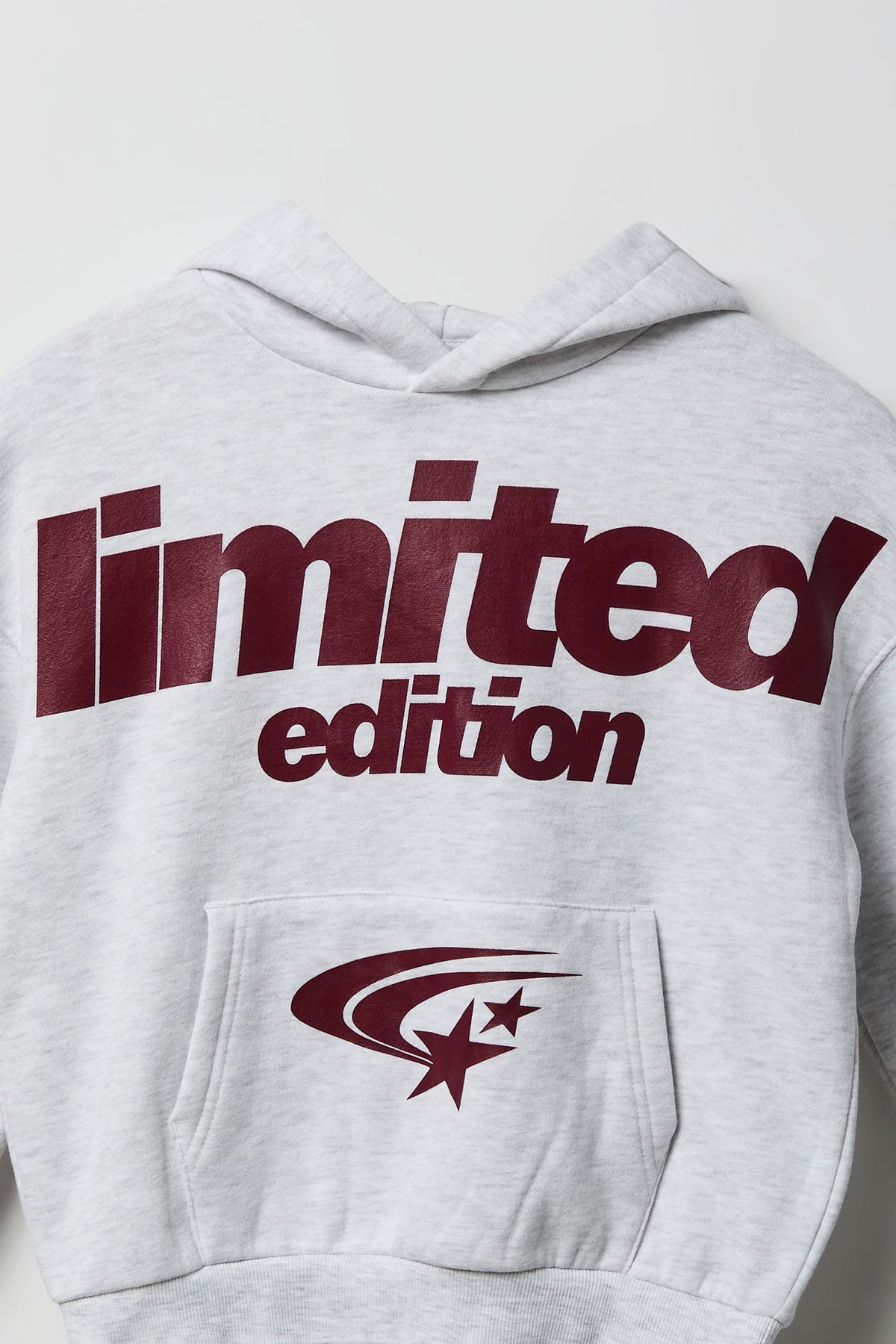 Alt View 3. Kids Fleece Graphic Hoodie - Light Grey