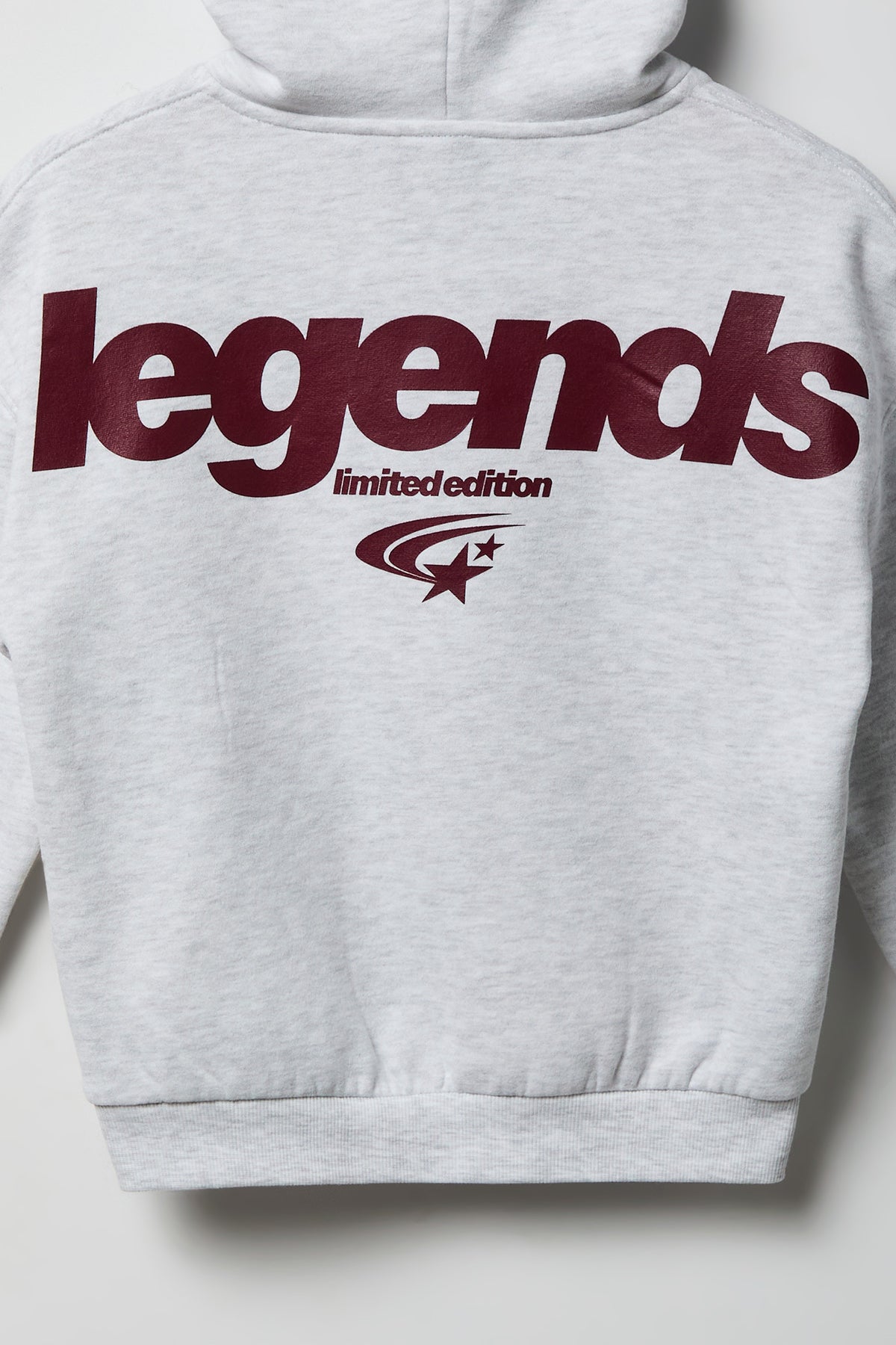 Alt View 4. Kids Fleece Graphic Hoodie - Light Grey
