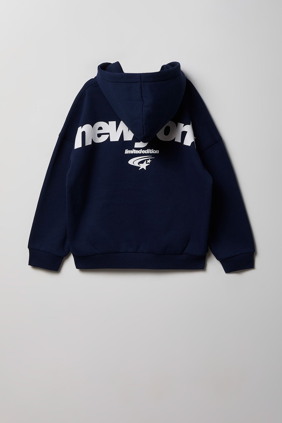 Kids Fleece Graphic Hoodie - Navy