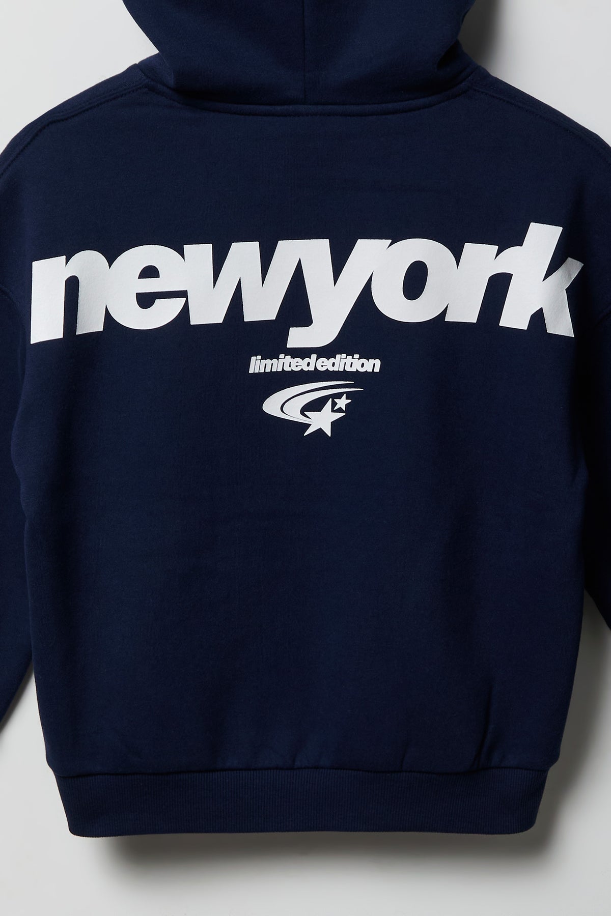 Alt View 4. Kids Fleece Graphic Hoodie - Navy