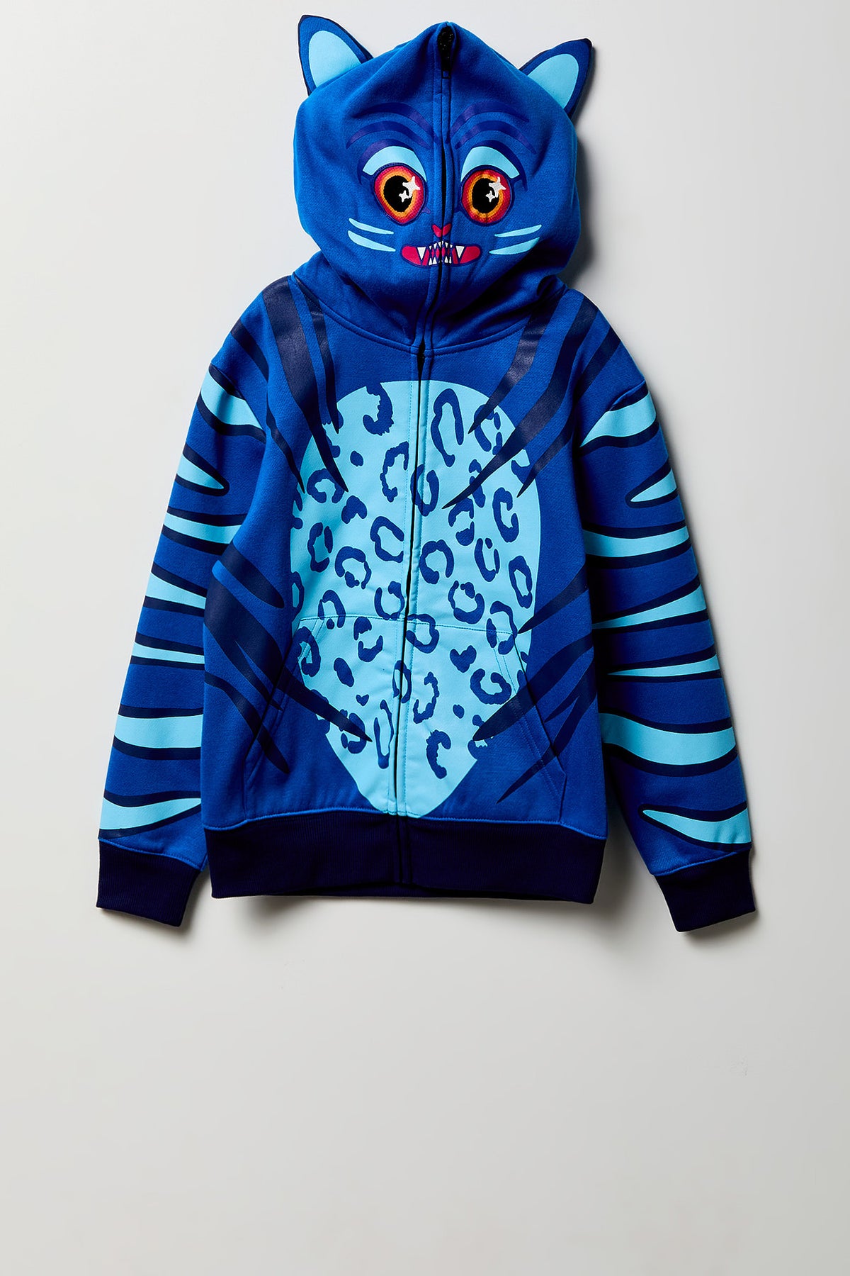 Kids Cat Peeper Hoodie - Blue