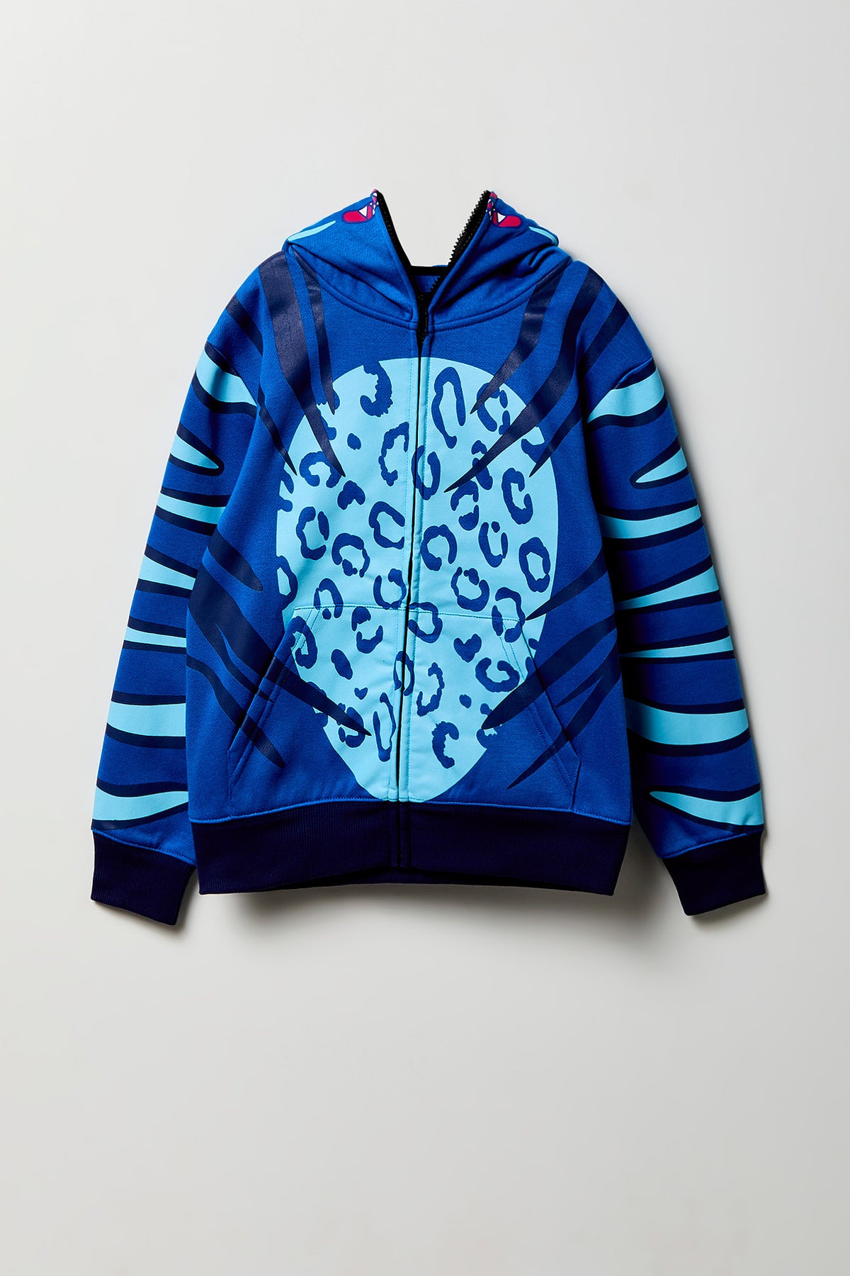Alt View 2. Kids Cat Peeper Hoodie - Blue