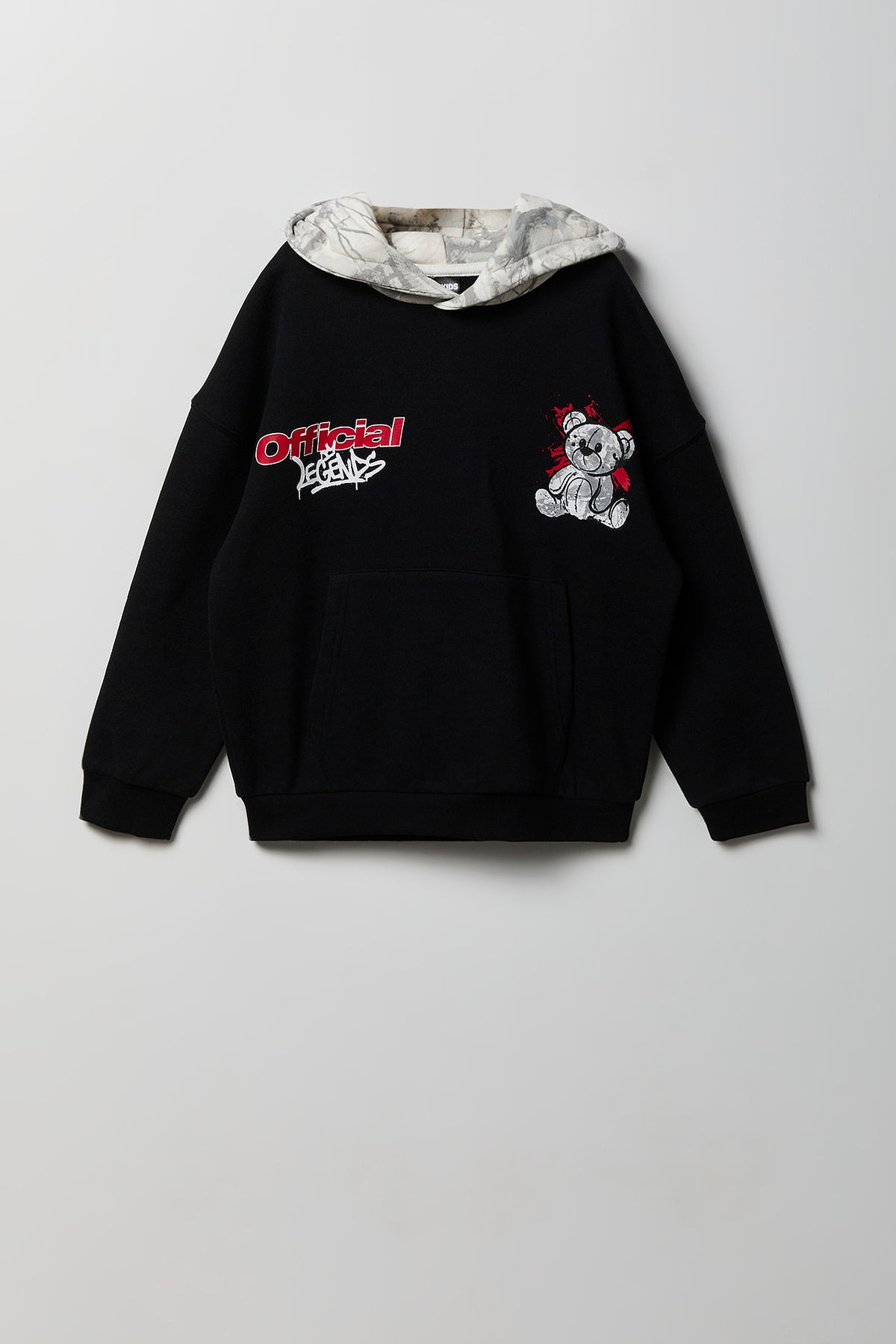 Alt View 2. Kids Legend Bear Graphic Hoodie - Black