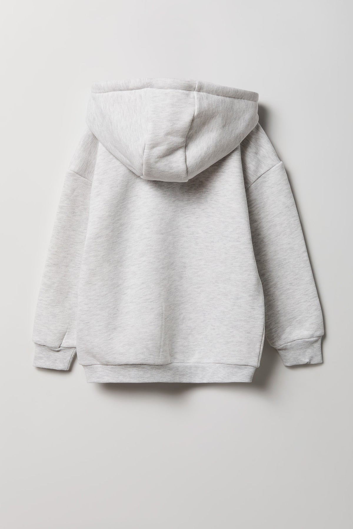 Alt View 2. Kids Zip-Up Fleece Hoodie - Light Grey