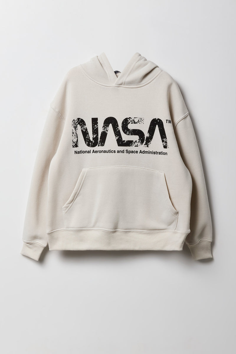 Haut à capuchon en molleton avec imprimé NASA pour enfant
