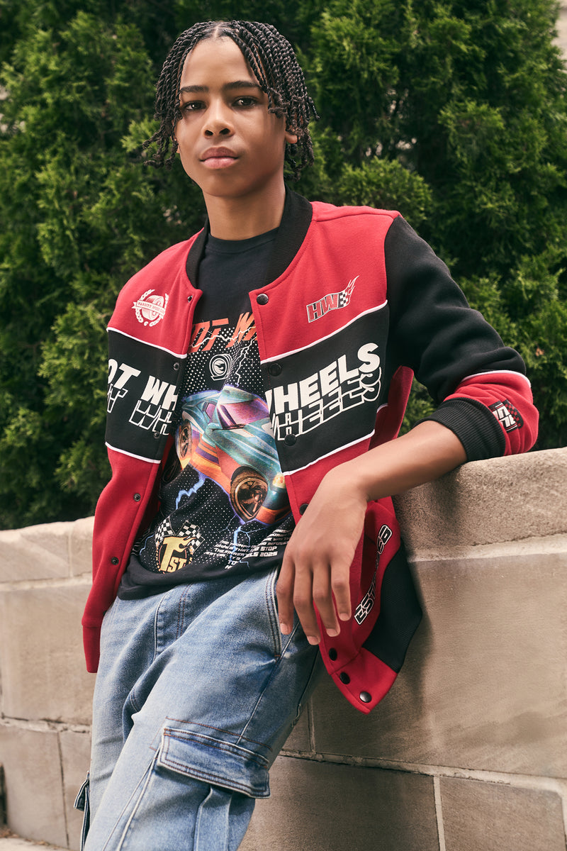 Blouson aviateur en molleton à imprimé Hot Wheels™ pour enfant