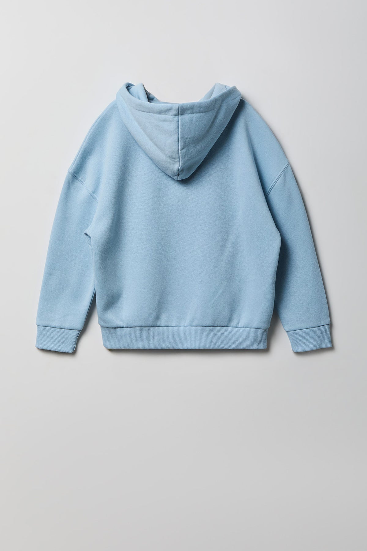 Alt View 2. Kids Embroidered Fleece Hoodie - Light Blue