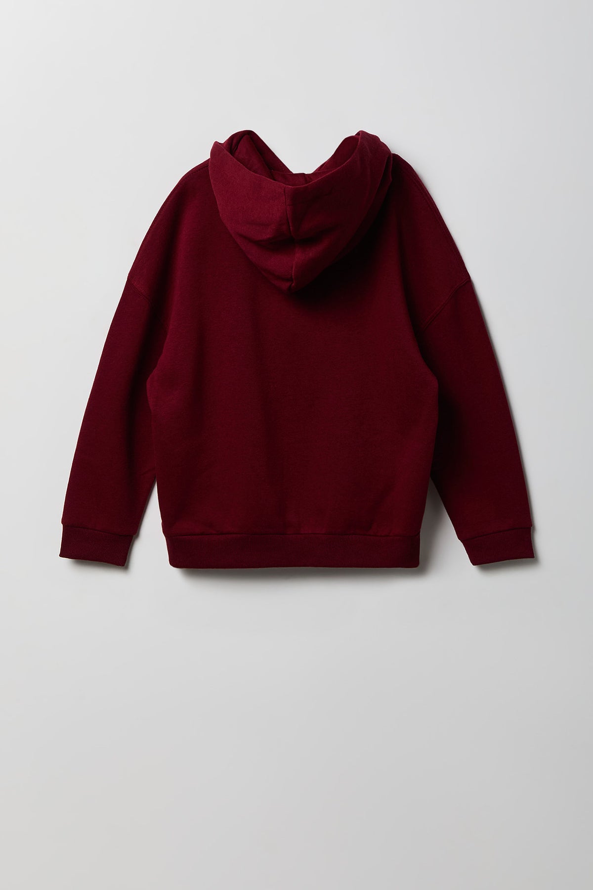 Alt View 2. Kids Embroidered Fleece Hoodie - Burgundy
