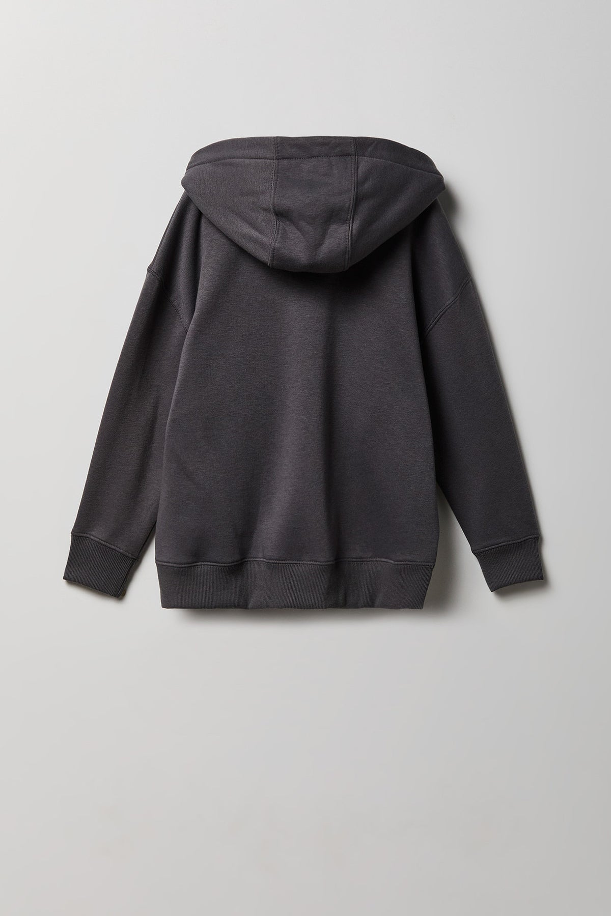 Alt View 2. Kids Fleece Zip Hoodie - Charcoal