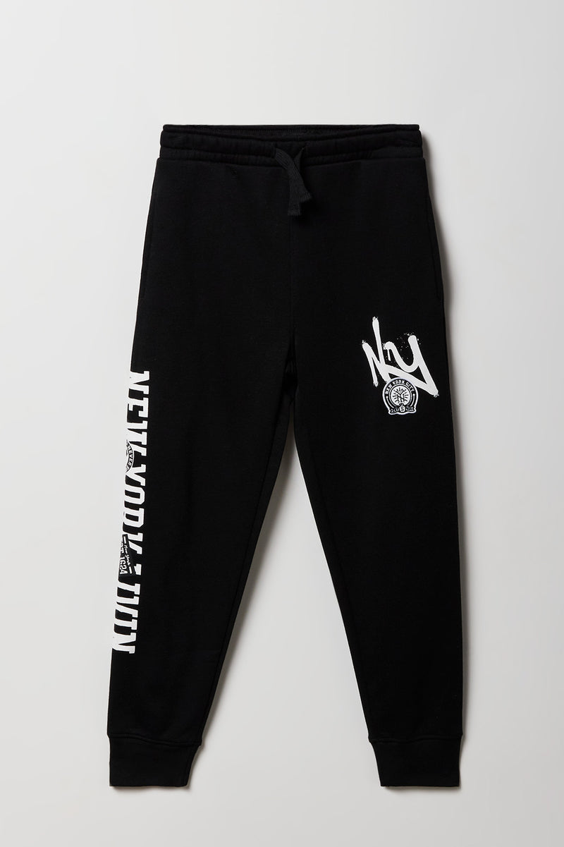 Jogger en molleton avec motif brodé NYC pour enfants