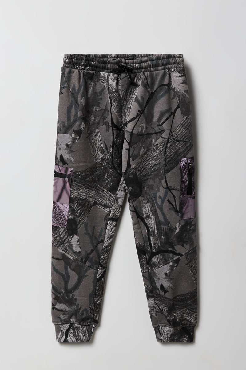 Kids Zip Cargo Pocket Fleece Jogger