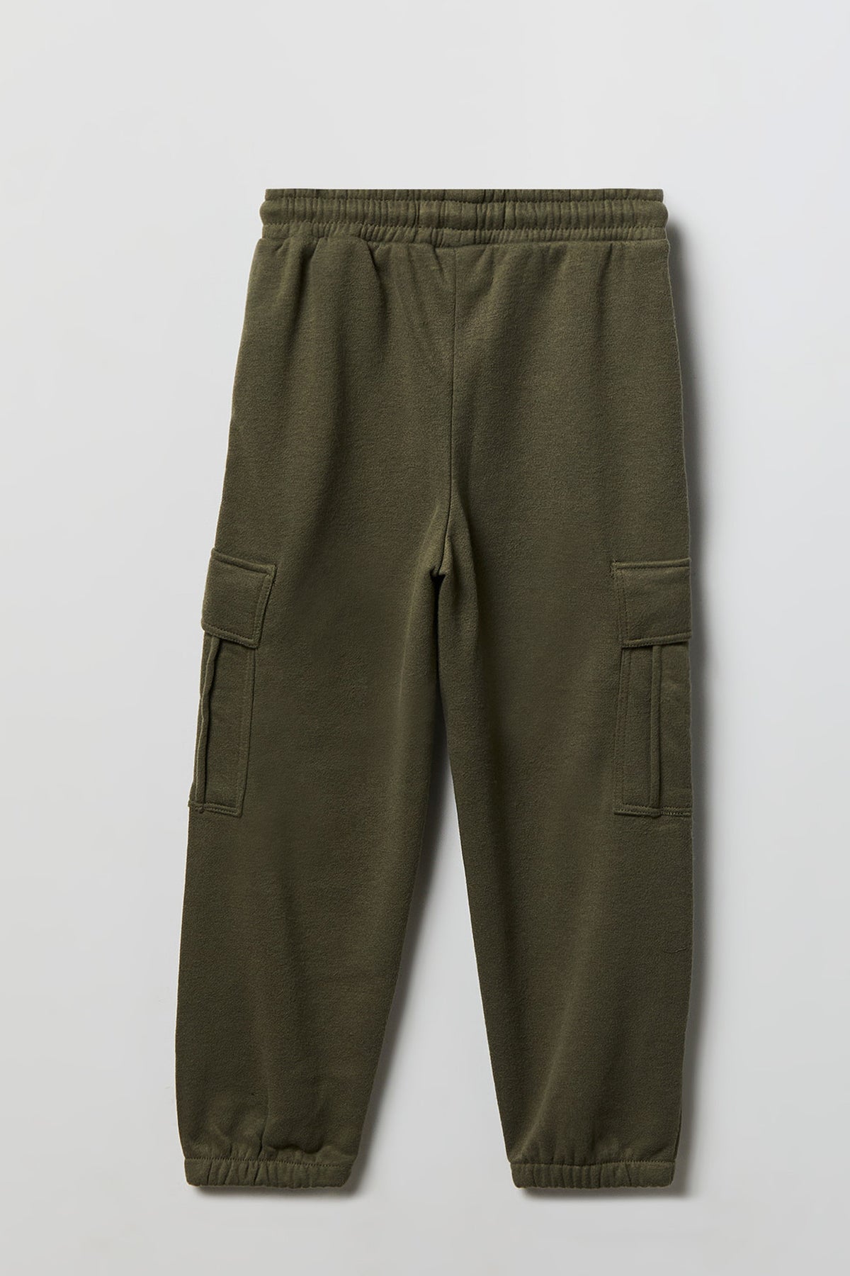 Alt View 2. Kids Fleece Cargo Jogger - Dark Green
