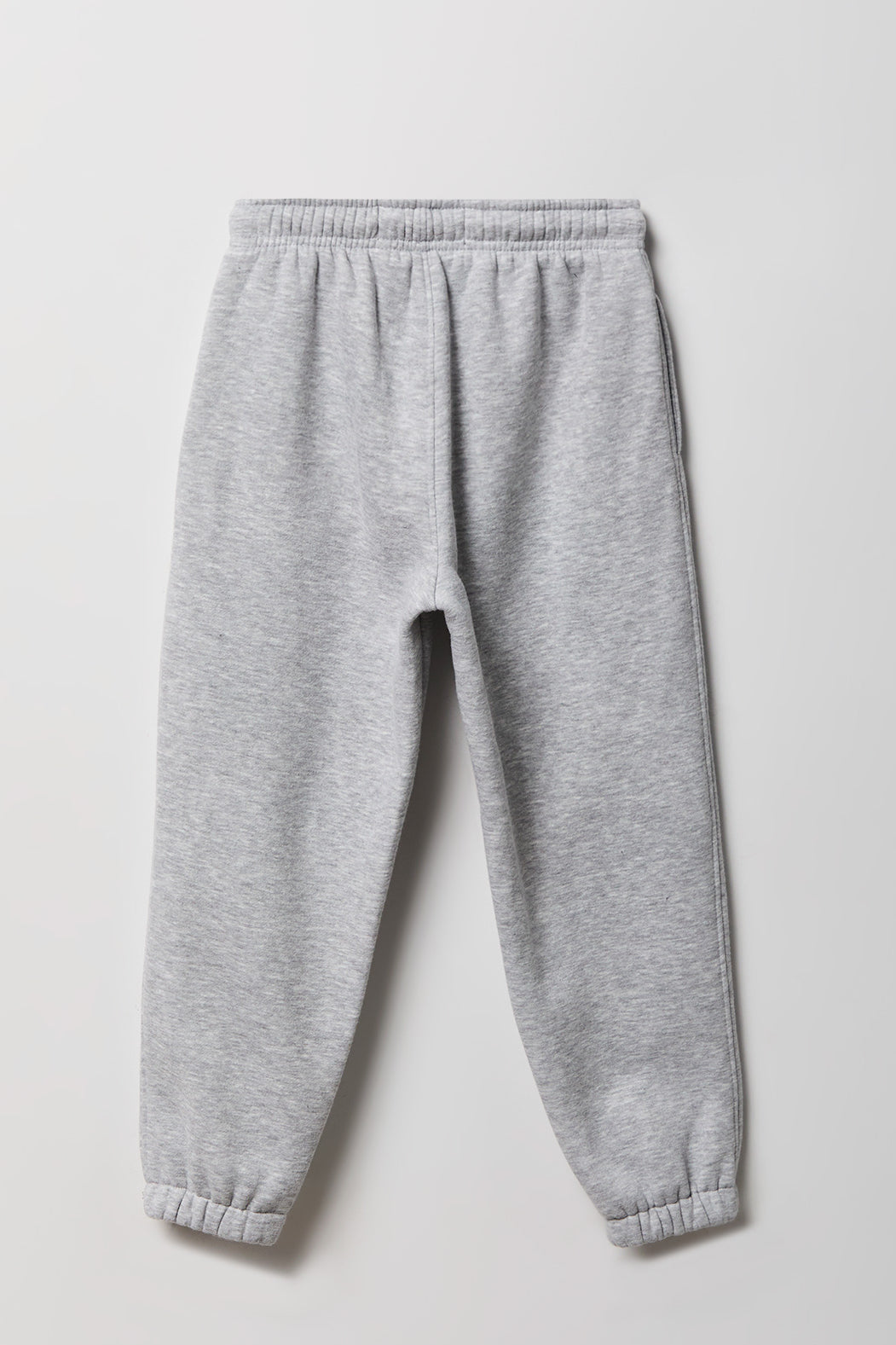 Alt View 2. Kids Embossed Fleece Jogger - Heather Grey